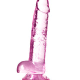 Naturally Yours - 7 Inch Crystalline Dildo - Rose Blush