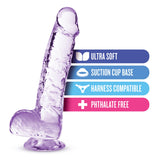 Naturally Yours - 6 Inch Crystalline Dildo -  Amethyst Blush