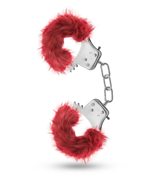 Temptasia - Plush Fur Cuffs - Burgundy Blush