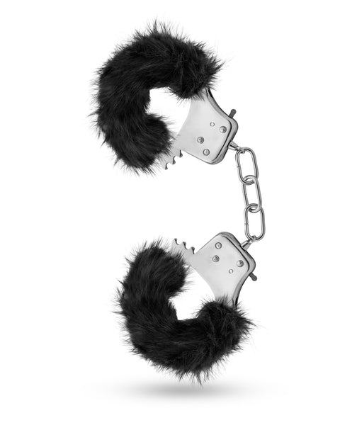 Temptasia - Plush Fur Cuffs - Black Blush