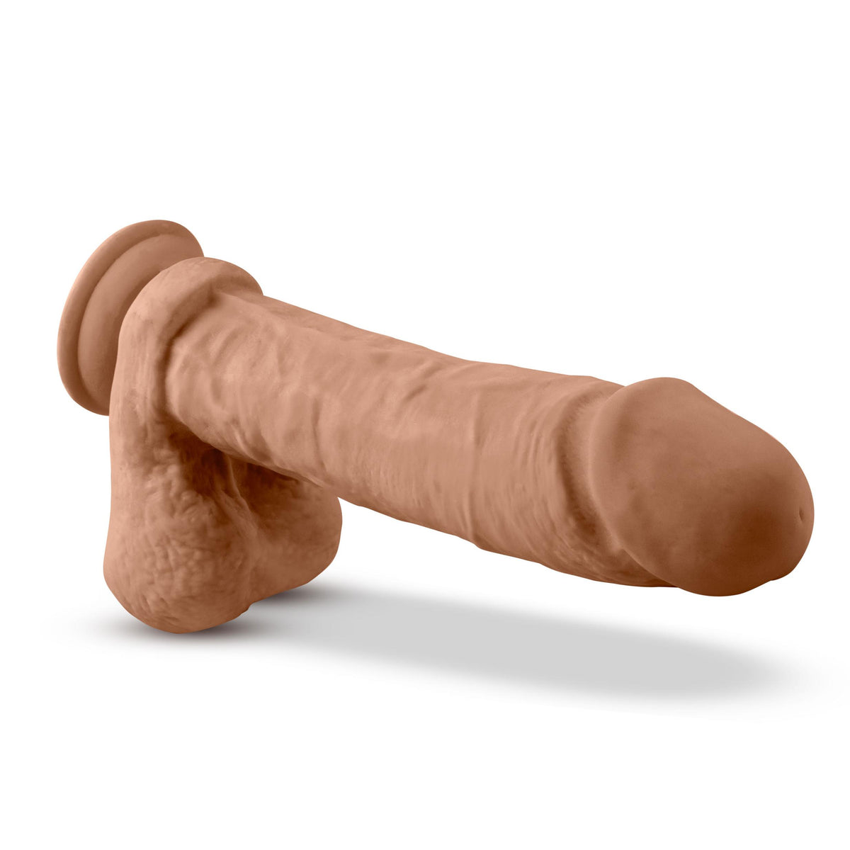 Au Natural - 9 Inch Dildo With Suction Cup -  Mocha Blush