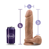 Au Natural - 9 Inch Dildo With Suction Cup -  Mocha Blush