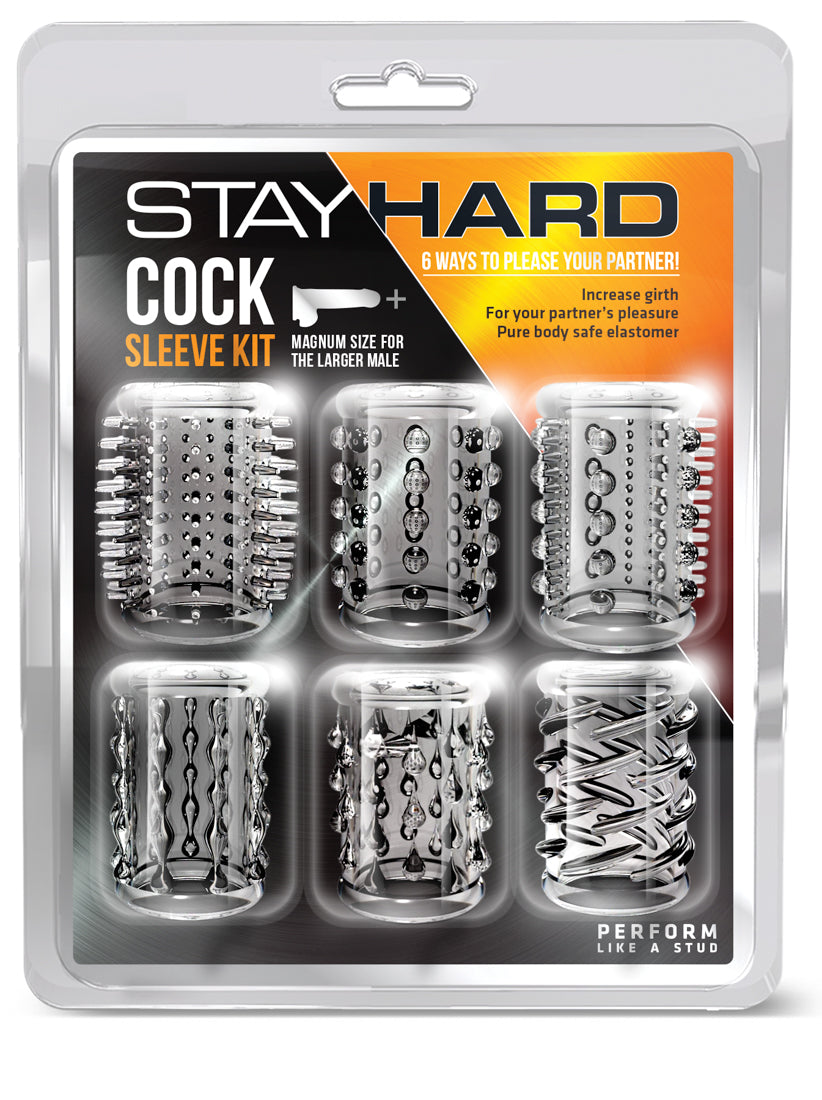 Stay Hard Cock Sleeve Kit - Clear Blush