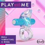 Play With Me  Bull Vibrating C-Ring - Blue Blush