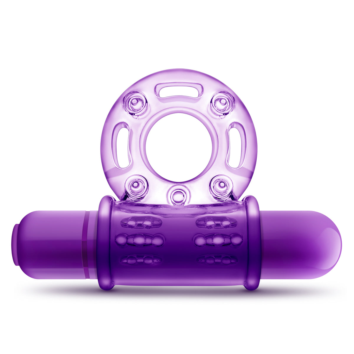 Play With Me - Couples Play - Vibrating Cock Ring - Purple Blush