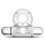 Stay Hard 10 Function Vibrating Bull Ring - Clear Blush