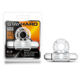 Stay Hard 10 Function Vibrating Bull Ring - Clear Blush