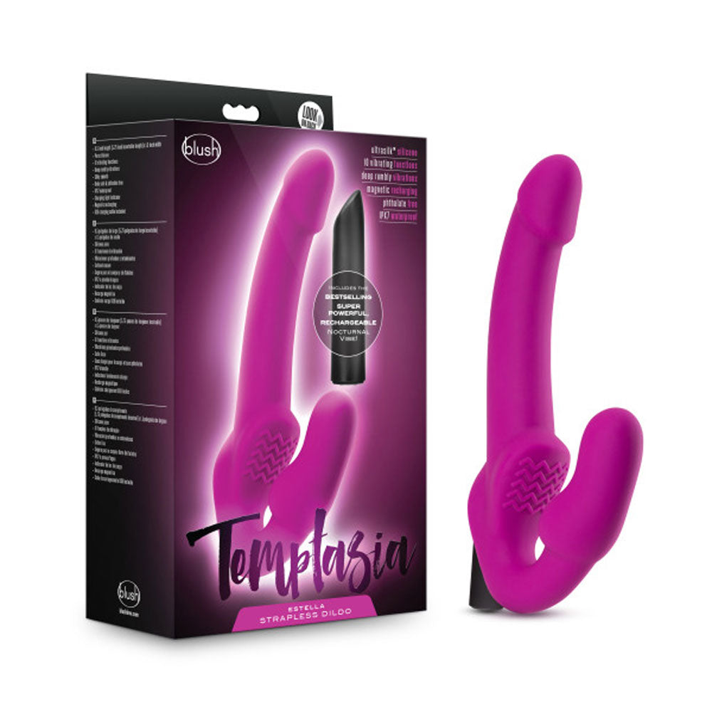 Temptasia - Estella - Strapless Silicone Dildo -  Pink Blush