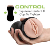 M for Men - Soft and Wet - Pussy With Pleasure Ridges - Self Lubricating Stroker Cup - Vanilla Blush