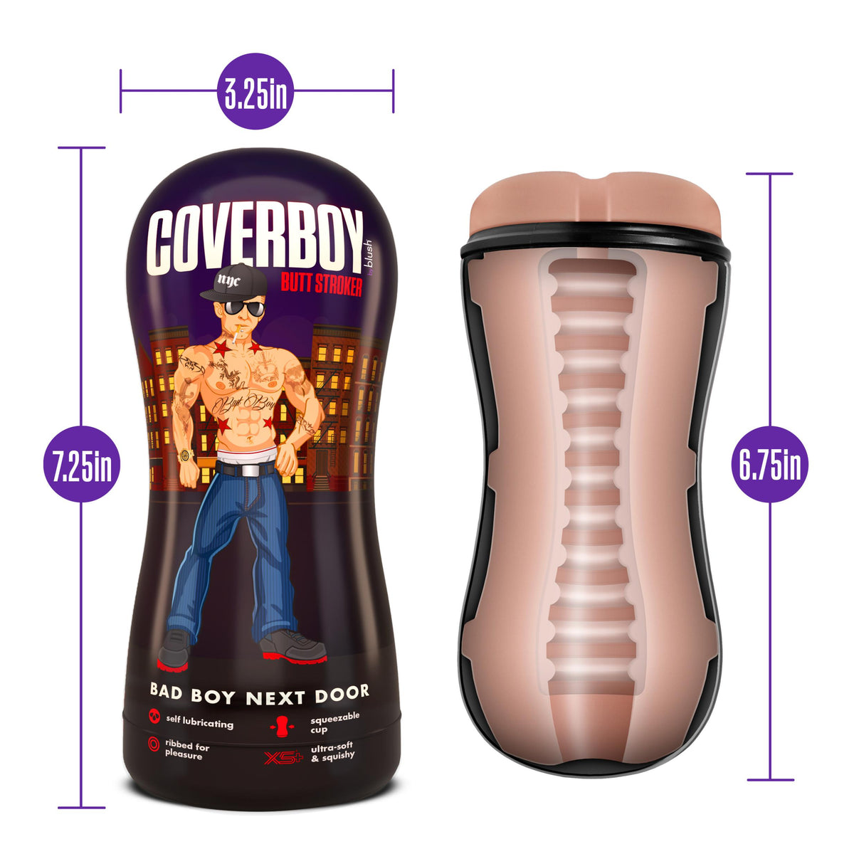 Loverboy - Bad Boy Next Door - Self Lubricating  Stroker - Beige Blush