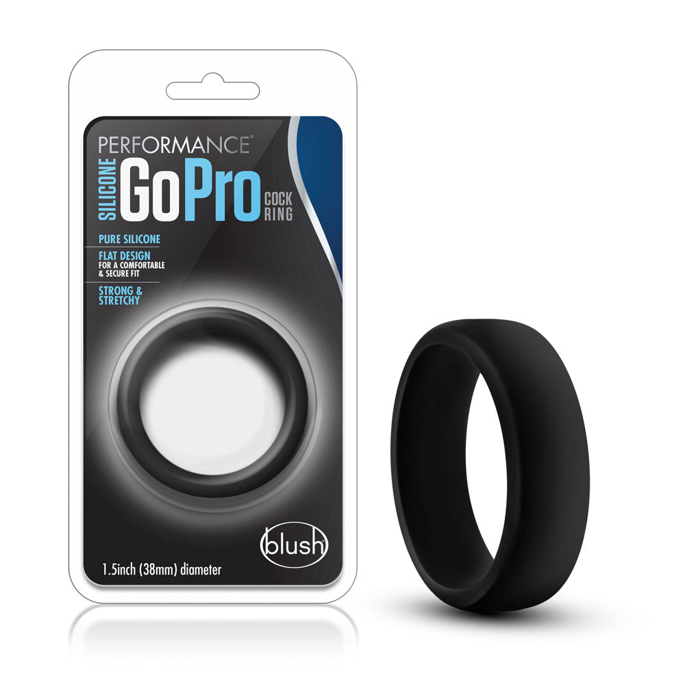 Performance - Silicone Go Pro Cock Ring - Black Blush