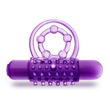 Play With Me - the Player - Vibrating Double Strap Ring - Purple Blush