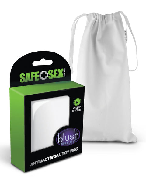 Safe Sex - Antibacterial Toy Bag - Medium - 24 Piece Counter Display Blush