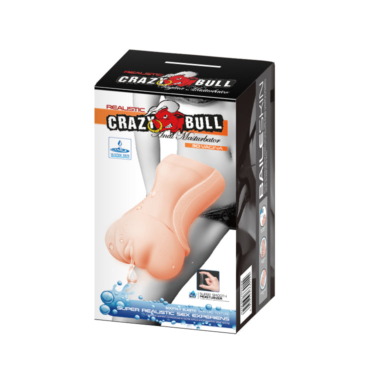 Crazy Bull No Lube Masturbator Sleeve - Realistic Pussy Skin-Like Texture Pretty Love