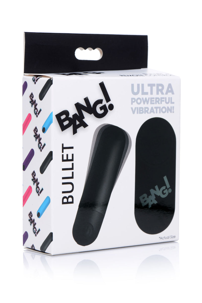 Bang Vibrating Bullet With Remote Control - Black XR Brands Bang