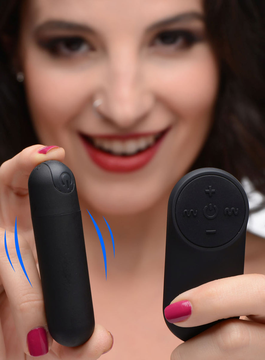 Bang Vibrating Bullet With Remote Control - Black XR Brands Bang