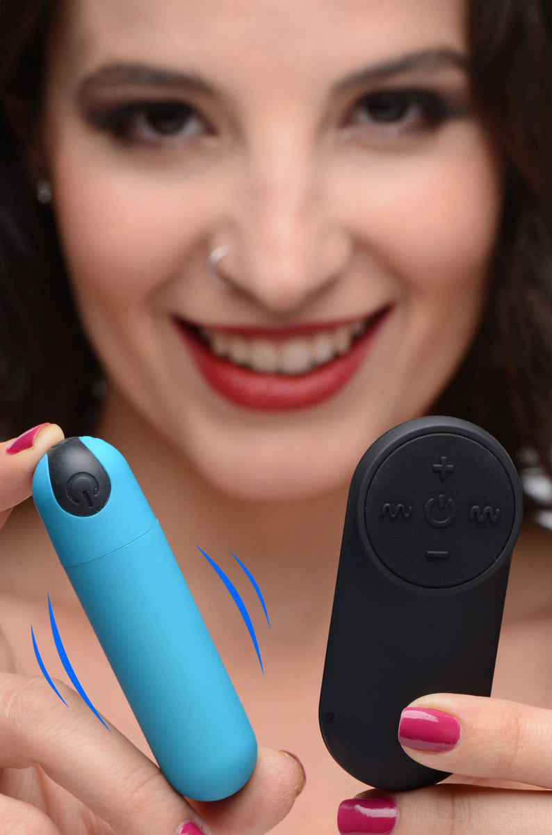 Bang Vibrating Bullet With Remote Control - Blue XR Brands Bang