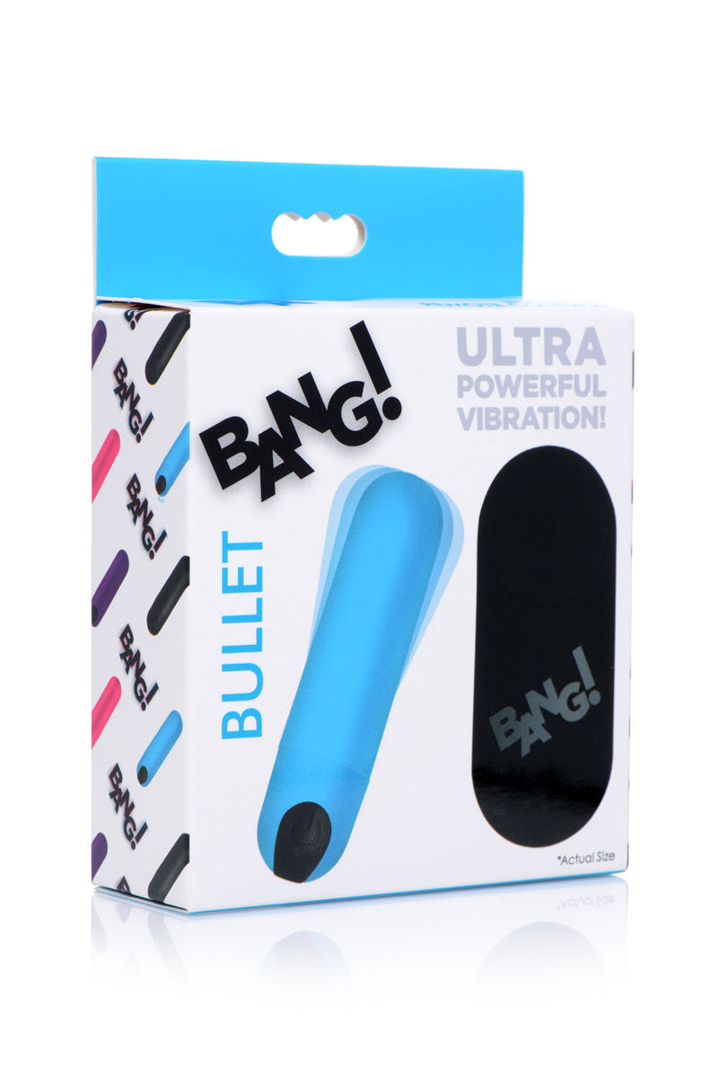 Bang Vibrating Bullet With Remote Control - Blue XR Brands Bang