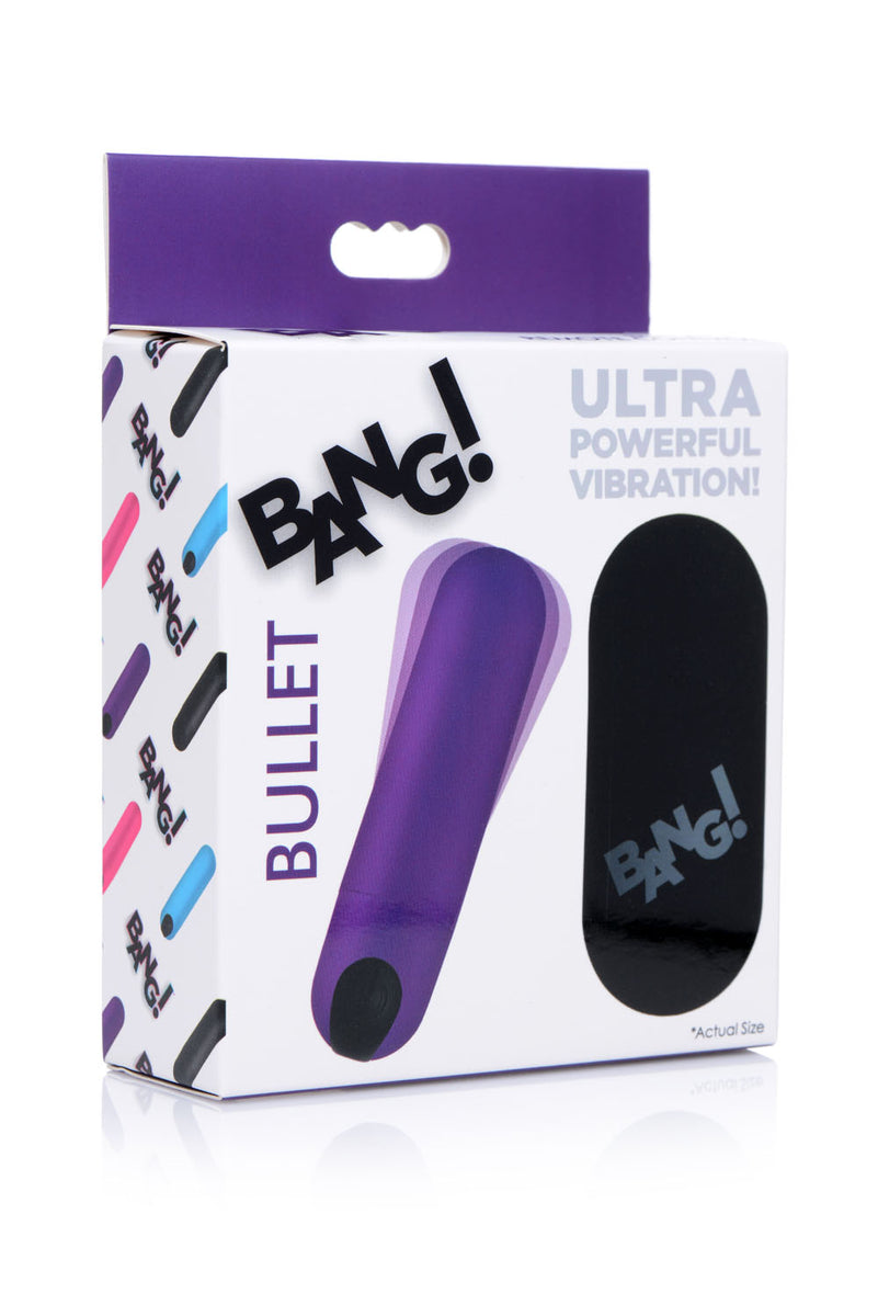 Bang Vibrating Bullet With Remote Control - Purple XR Brands Bang