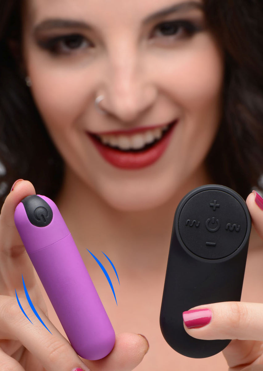 Bang Vibrating Bullet With Remote Control - Purple XR Brands Bang