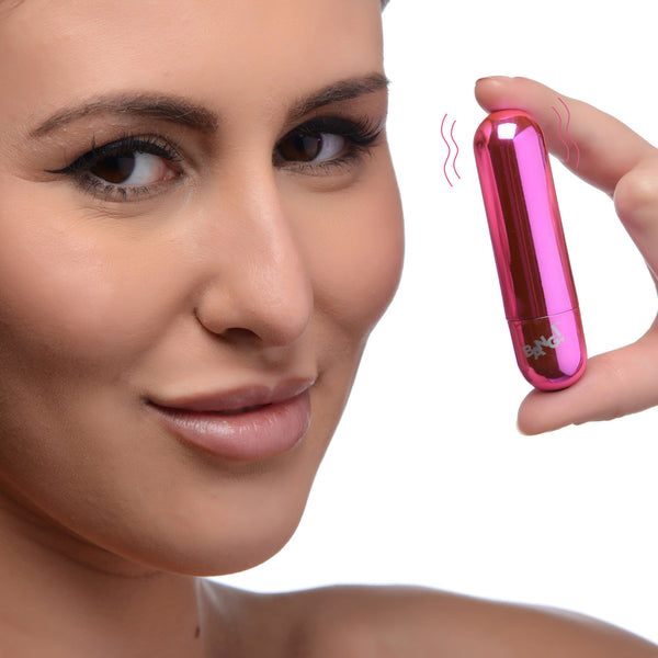 10x Rechargeable Vibrating Metallic Bullet - Pink XR Brands Bang