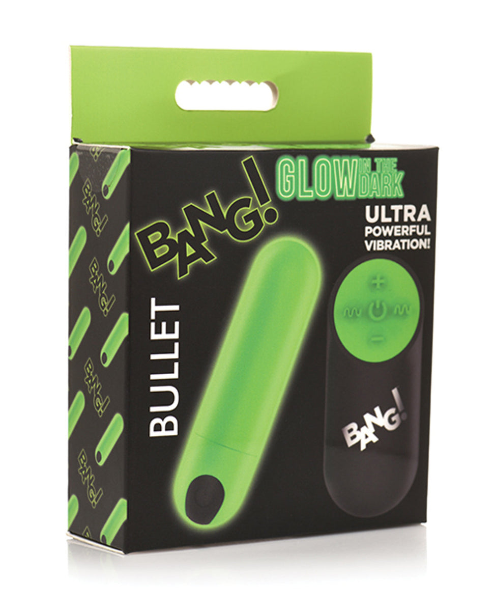 Glow in the Dark Bullet With Remote - Green XR Brands Bang