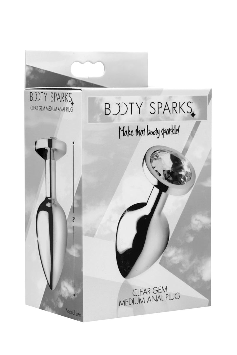 Clear Gem Anal Plug - Medium XR Brands Booty Sparks