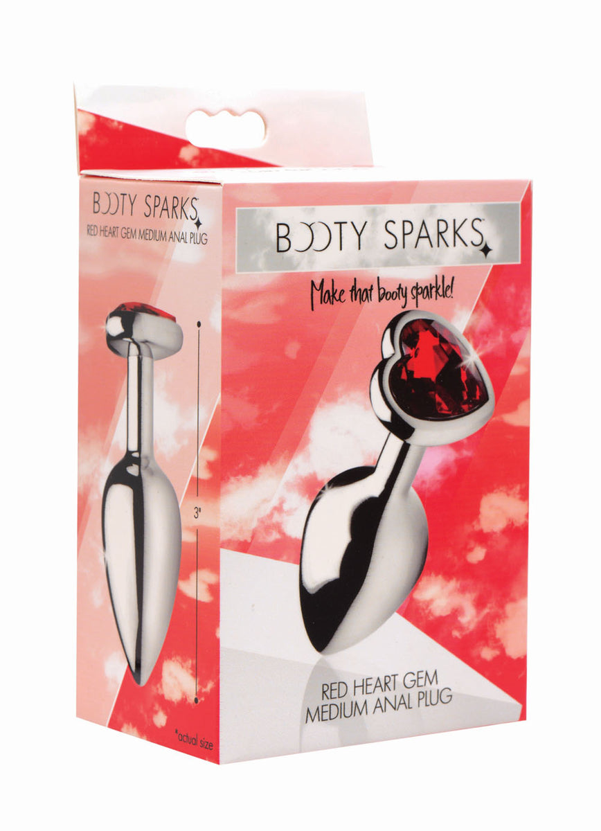 Red Heart Gem Anal Plug - Medium XR Brands Booty Sparks