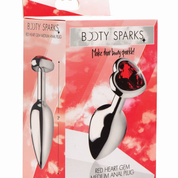 Red Heart Gem Anal Plug - Medium XR Brands Booty Sparks