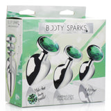 Emerald Gem Anal Plug Set XR Brands Booty Sparks