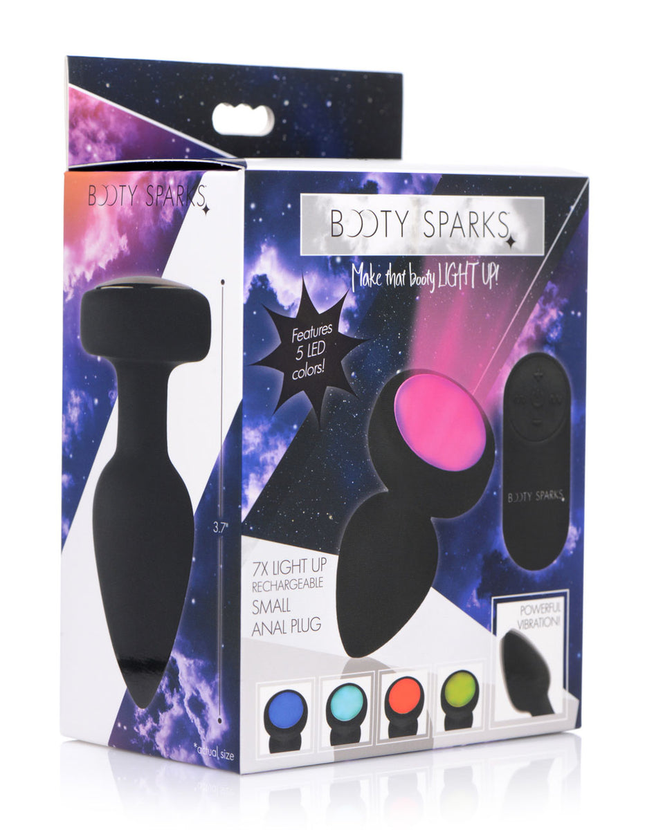 7x Light Up Rechargeable Anal Plug - Small XR Brands Booty Sparks