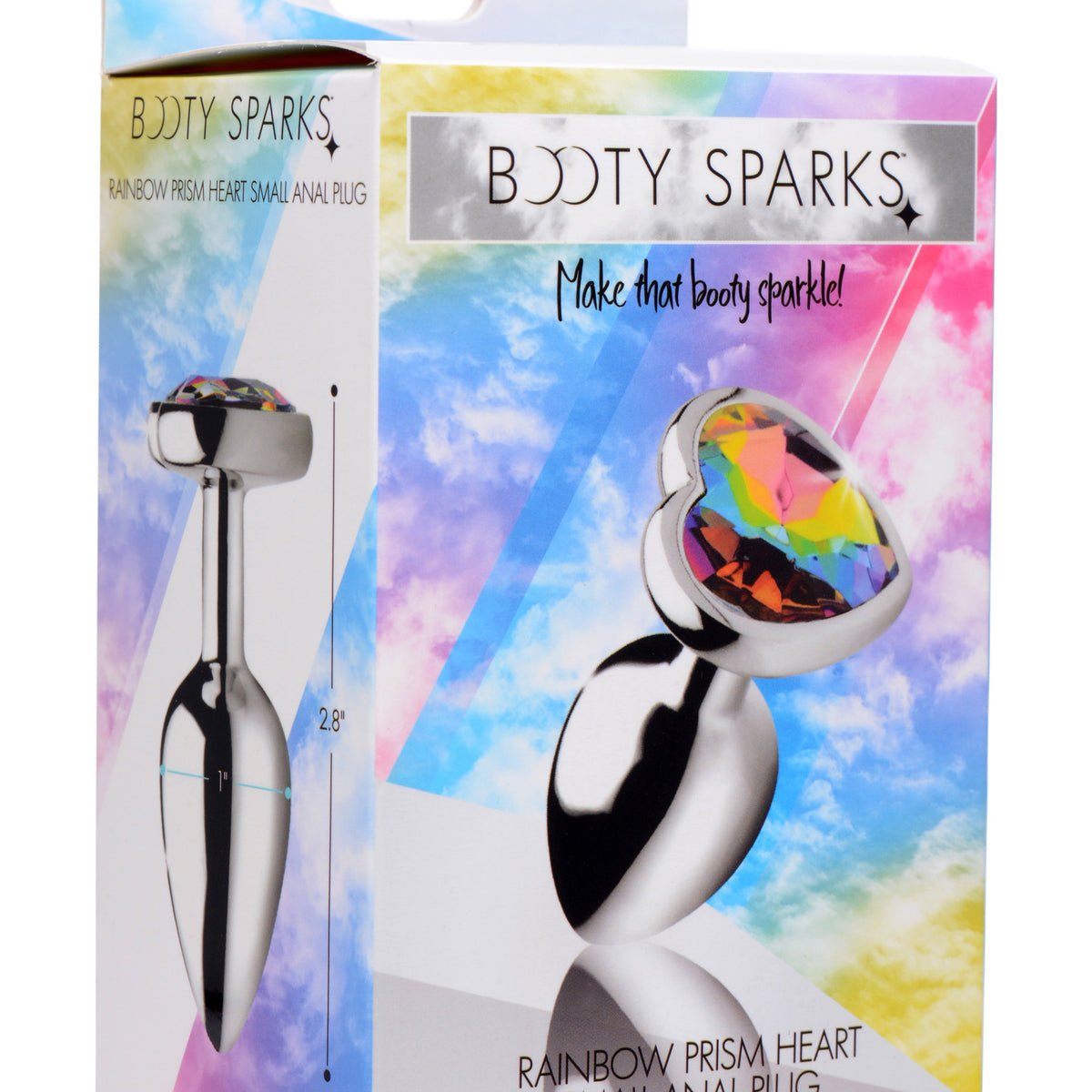 Rainbow Prism Heart Anal Plug - Small XR Brands Booty Sparks