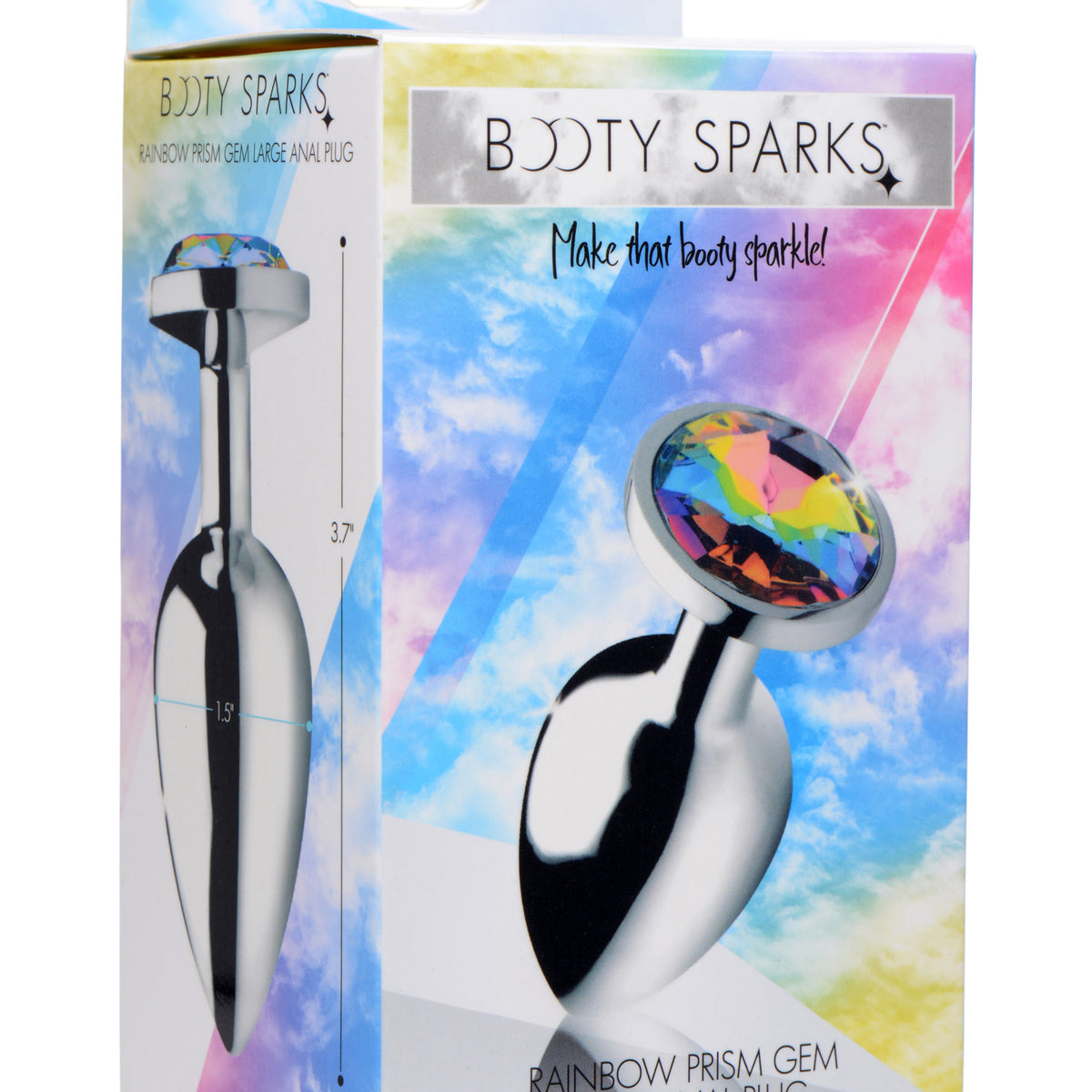 Rainbow Prism Gem Anal Plug - Large XR Brands Booty Sparks