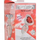 Red Heart Gem Glass Anal Plug - Small XR Brands Booty Sparks