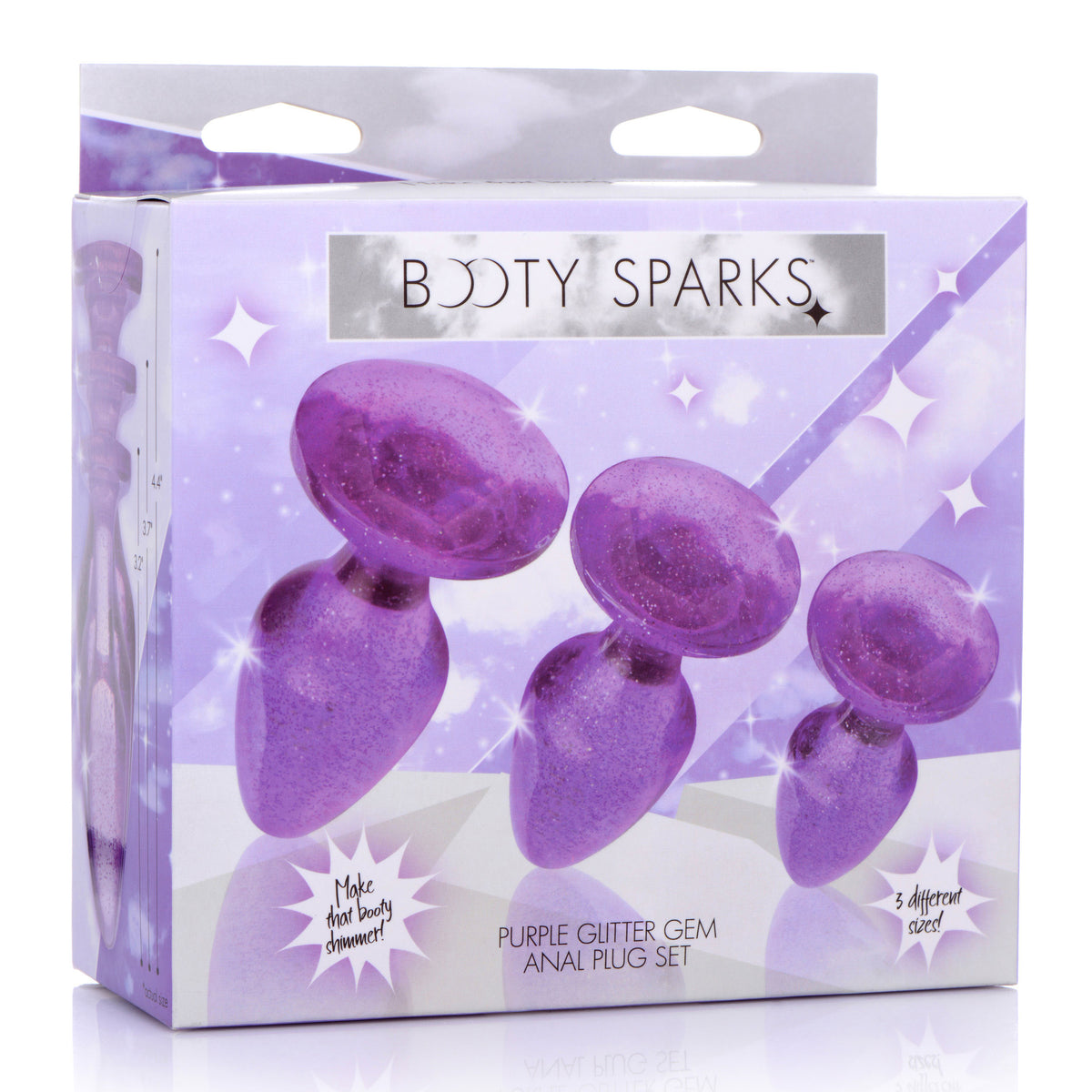 Glitter Gem Anal Plug Set - Purple XR Brands Booty Sparks