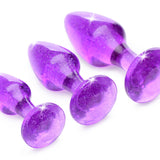 Glitter Gem Anal Plug Set - Purple XR Brands Booty Sparks