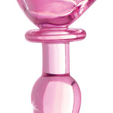 Pink Rose Glass Anal Plug - Small XR Brands Booty Sparks