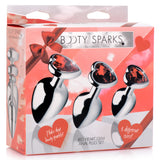 Red Heart Gem Anal Plug Set XR Brands Booty Sparks