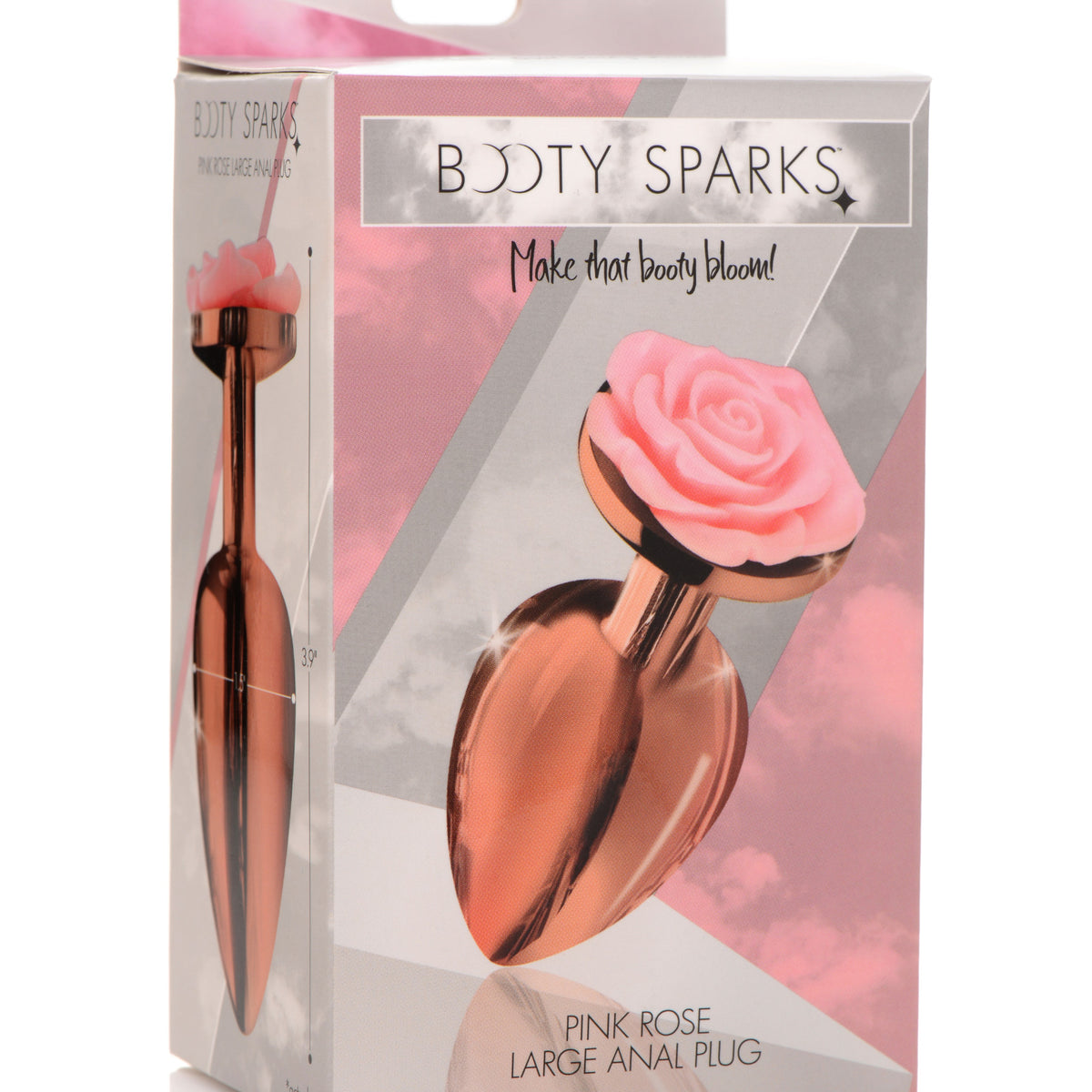 Pink Rose Gold Anal Plug - Large XR Brands Booty Sparks