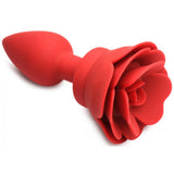 28x Silicone Vibrating Rose Anal Plug With Remote  - Medium XR Brands Booty Sparks