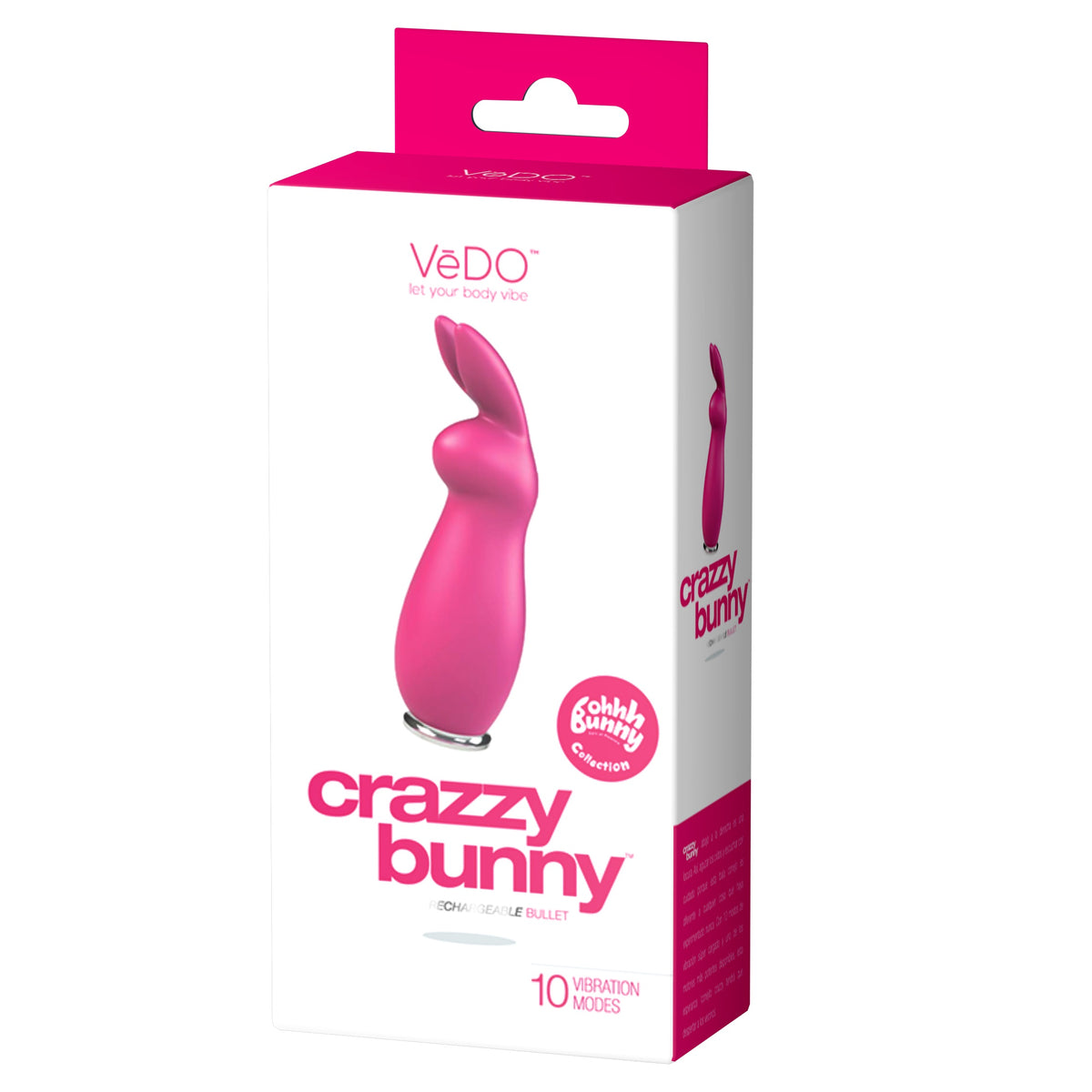 Crazzy Bunny Rechargeable Bullet - Pretty in Pink VeDO