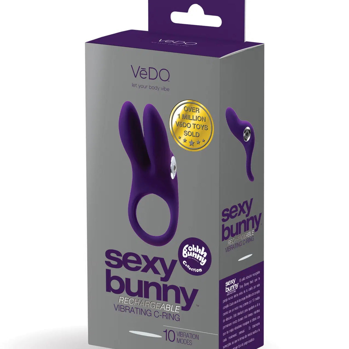 Sexy Bunny Rechargeable Ring - Deep Purple VeDO