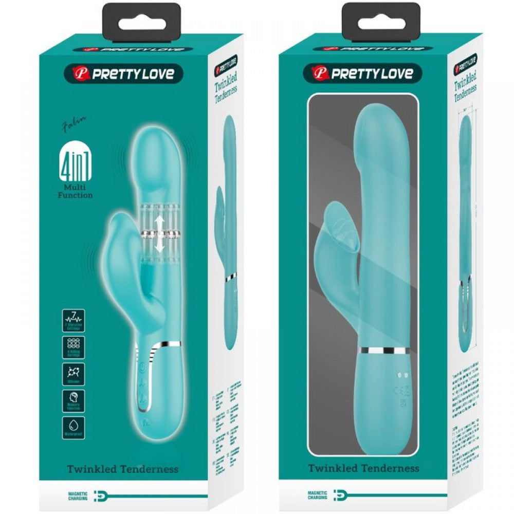 Falin Rabbit Vibrator Pearls - Turquoise Pretty Love