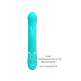 Coale Rabbit Vibrator Pearls - Turquoise Pretty Love