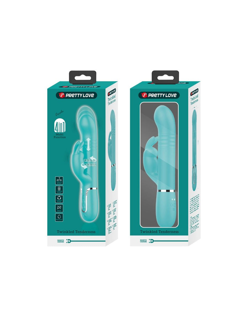 Coale Rabbit Vibrator Pearls - Turquoise Pretty Love