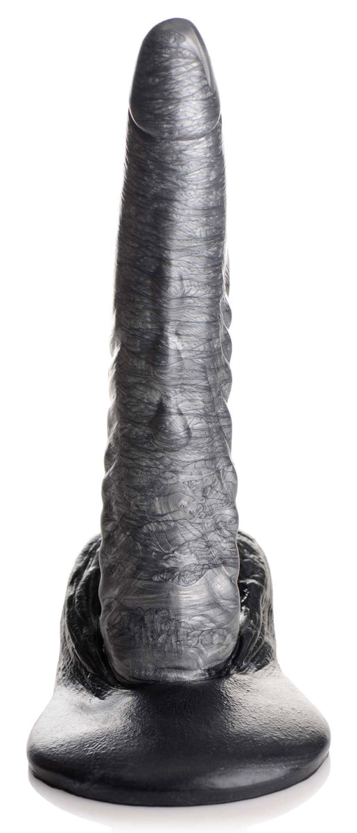 The Gargoyle Rock Hard Silicone Dildo -  Silver XR Brands Creature Cocks