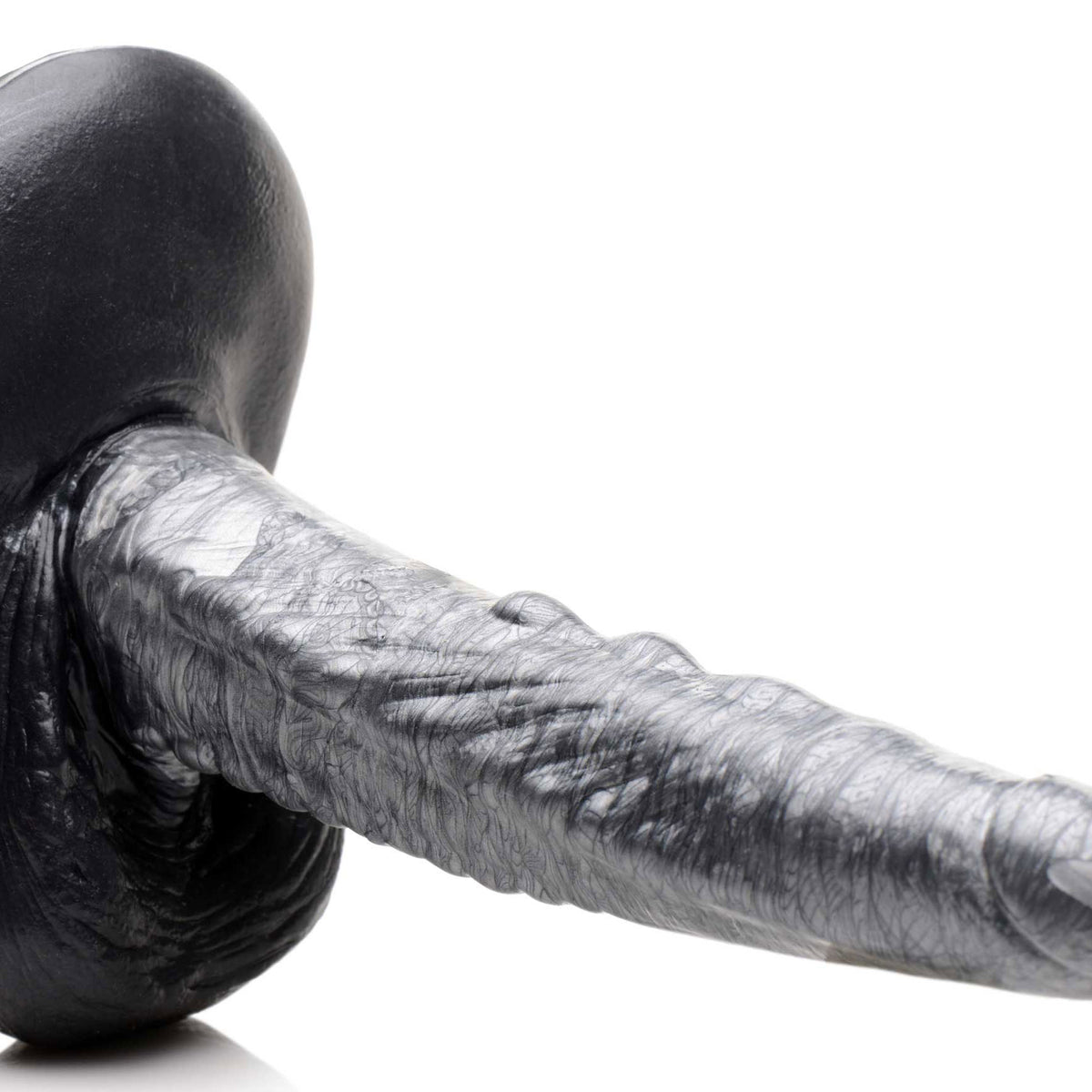 The Gargoyle Rock Hard Silicone Dildo -  Silver XR Brands Creature Cocks