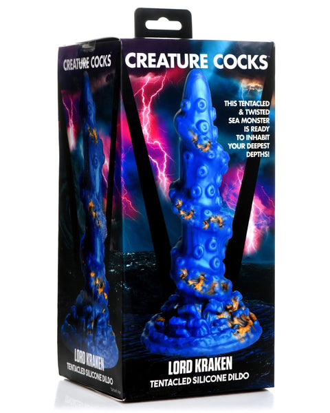 Lord Kraken Tentacled Silicone Dildo - Blue XR Brands Creature Cocks