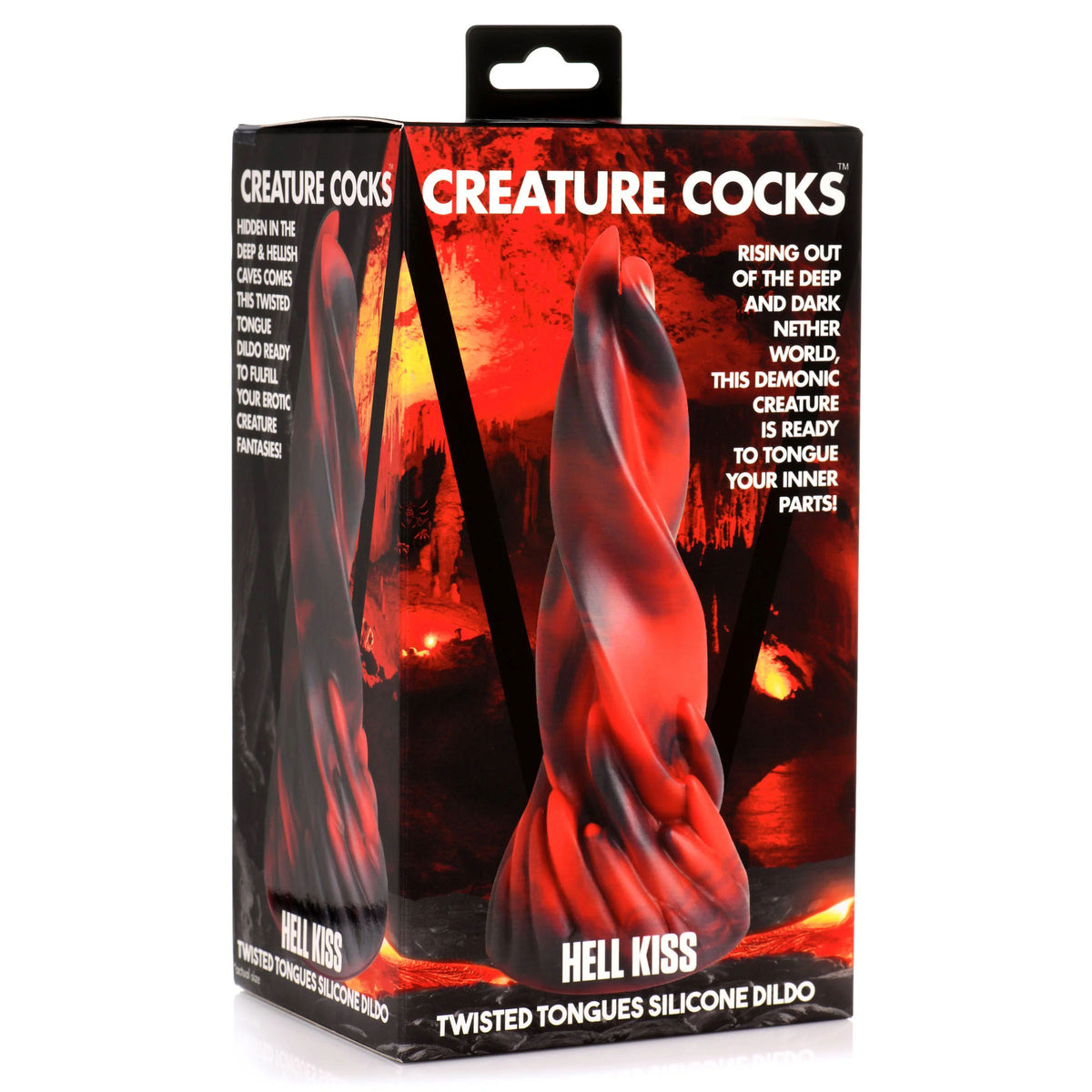 Hell Kiss Twisted Tongues Silicone Dildo - Red XR Brands Creature Cocks