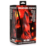 Hell Kiss Twisted Tongues Silicone Dildo - Red XR Brands Creature Cocks